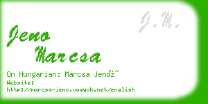 jeno marcsa business card